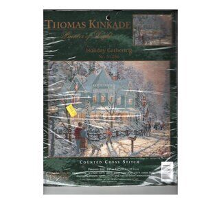 Candamar Designs Counted Cross Stitch Thomas Kinkade Holiday Gathering Unopened